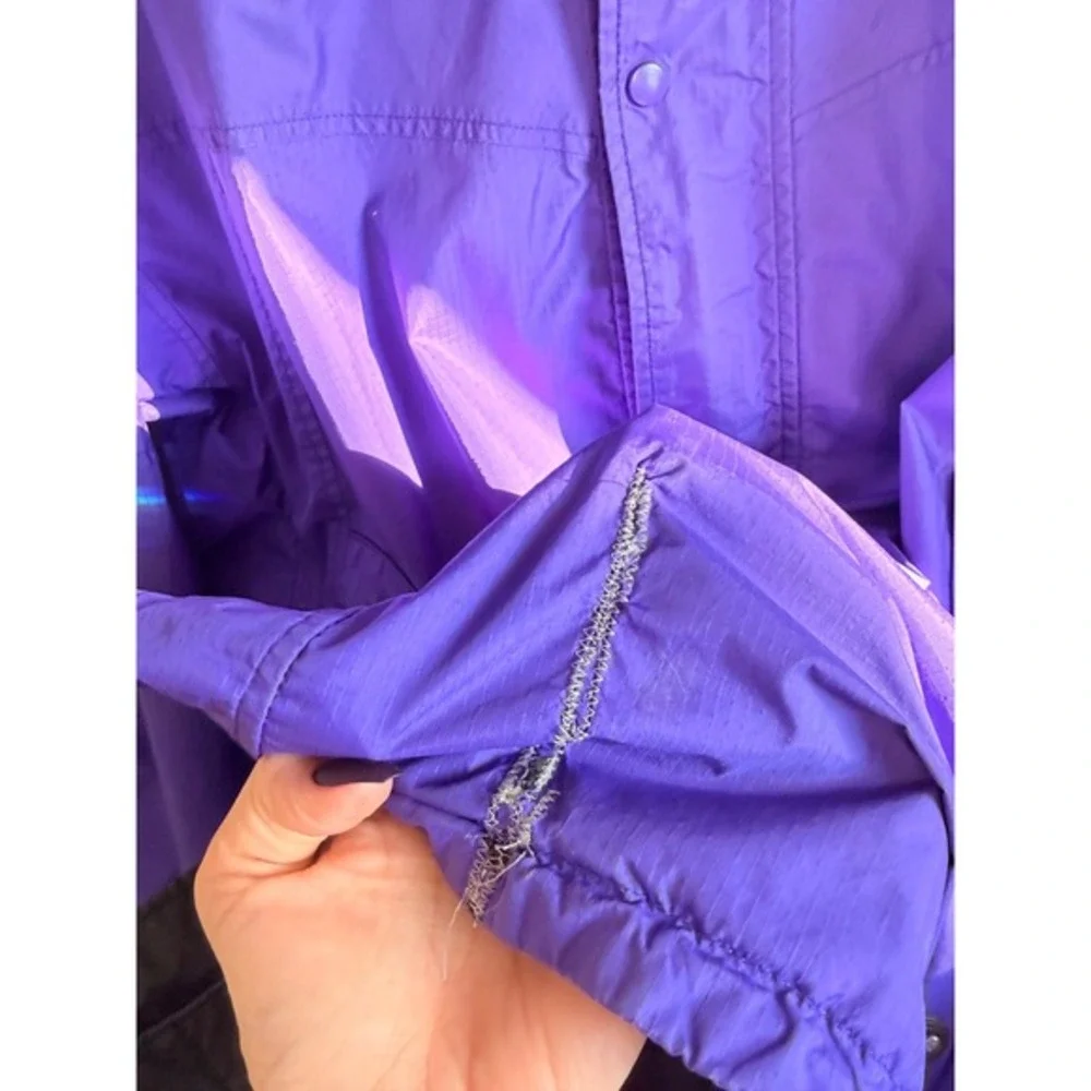 90s Vintage Marmot MemBrain Waterproof Hooded Rain Jacket Purple‎ Oversized 90s